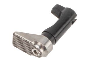 wilson combat oversized magazine release button for 1911 handguns features a stainless-steel finish